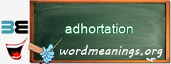 WordMeaning blackboard for adhortation